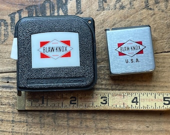 Vintage lot of 2 Blaw- Knox USA Tape Measures retractable rulers 10' & 6'