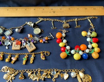 Vintage Charm Bracelet  lot