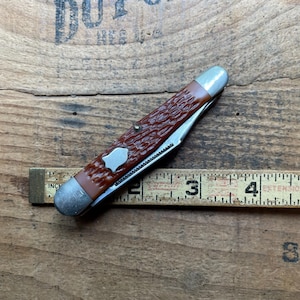Vintage Camillus New York USA model 72 Carpenters whittler 3 blade pocket knife