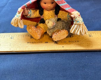 Vintage Enesco Friends of the Feather Native American figurine