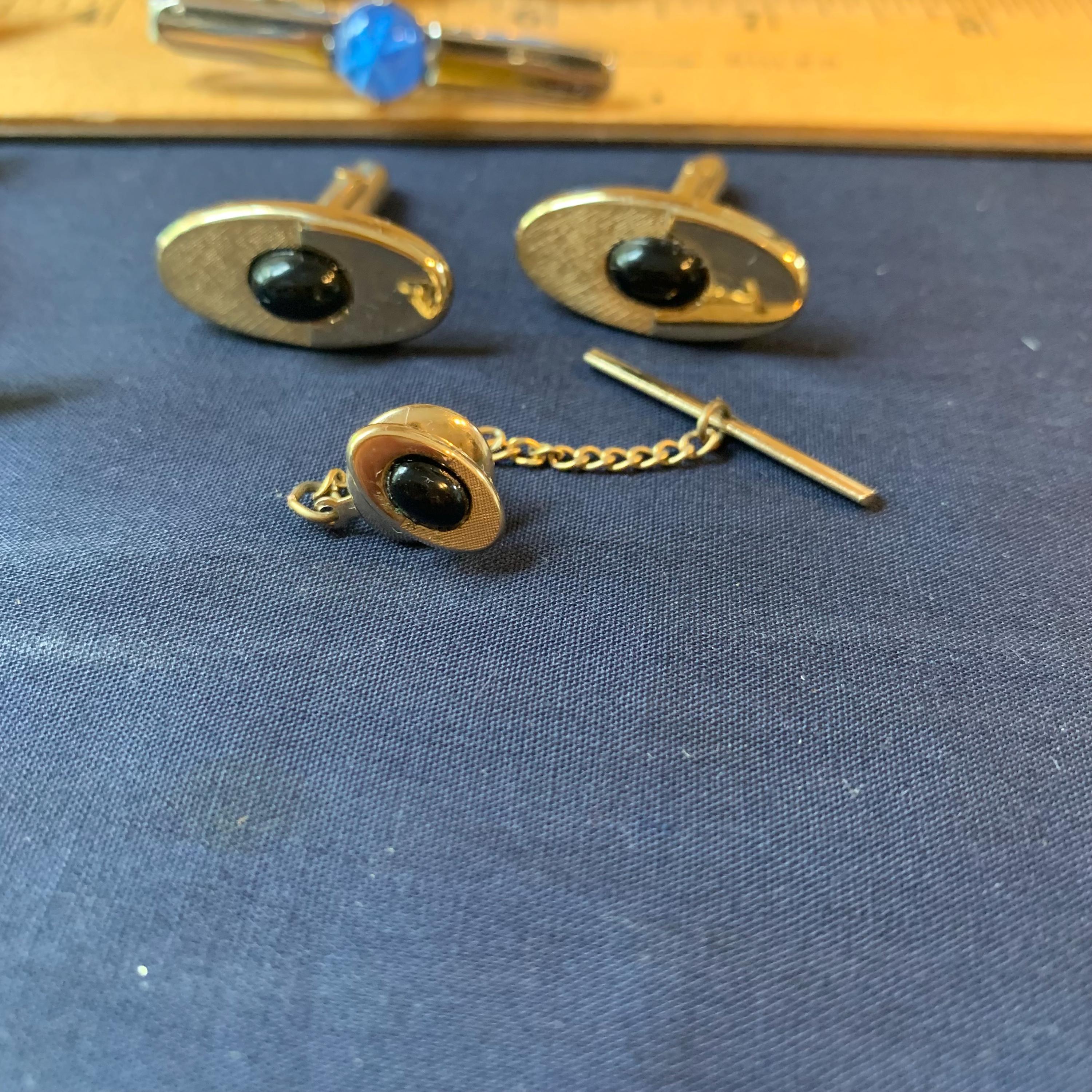 Vintage Cufflink Tie Bar Sets Lot - Etsy