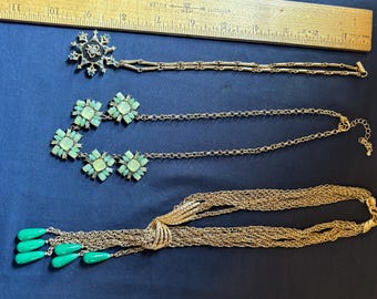 Vintage  Lot of 3 necklaces mixed lot necklaces