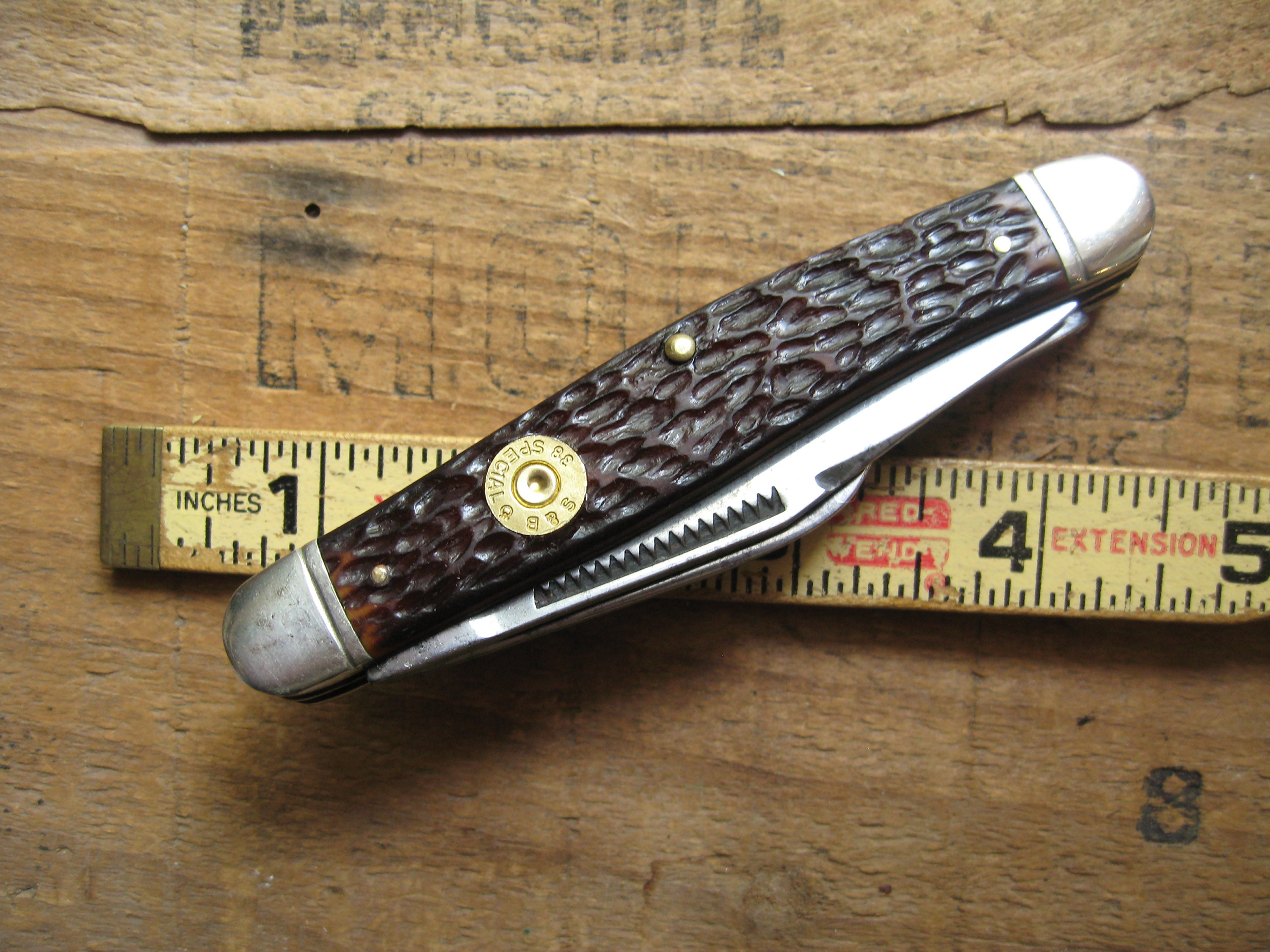 Vintage Boker USA Model 8368 Stockman 3 Blade Pocket Knife 