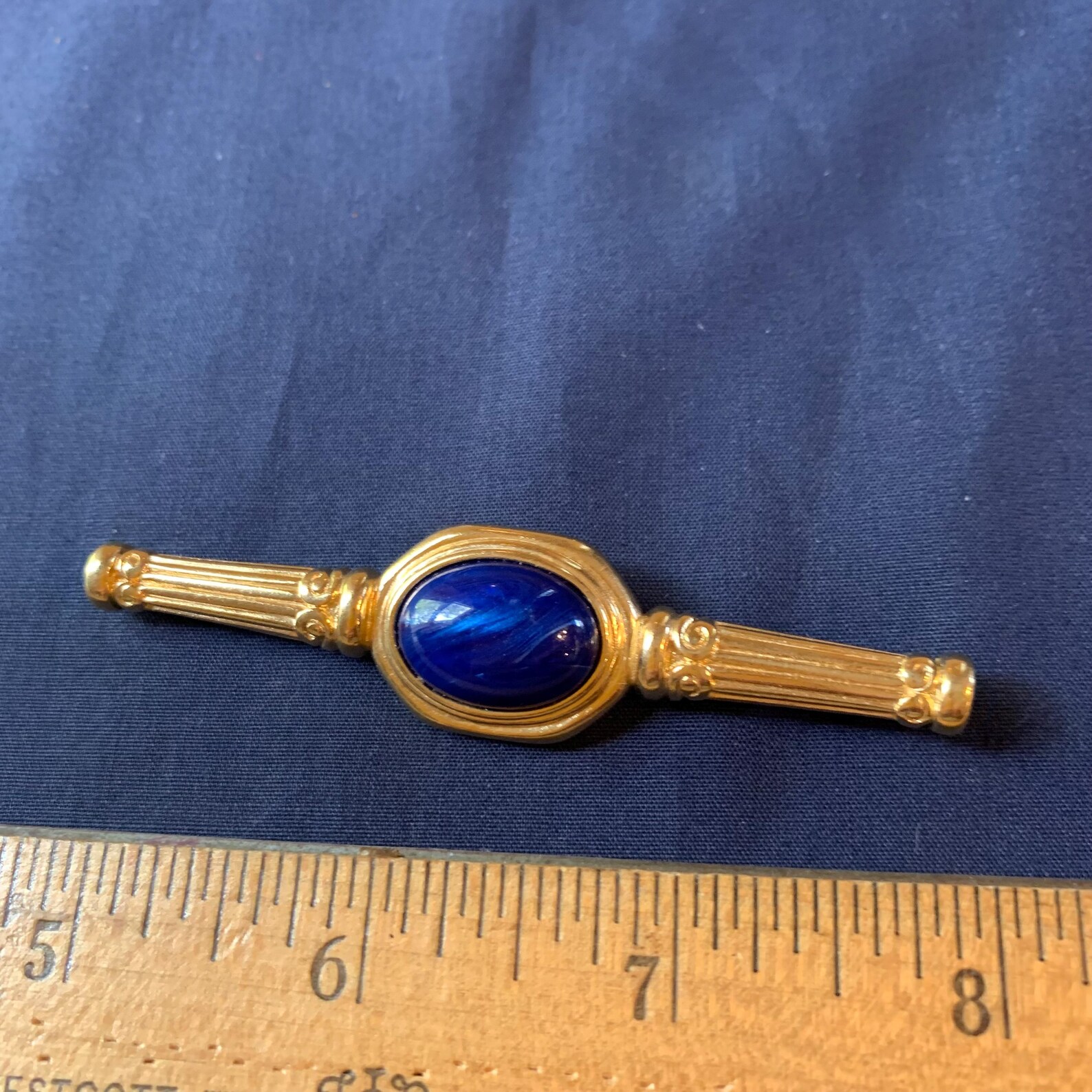 Vintage Trifari Blue Brooch - Etsy