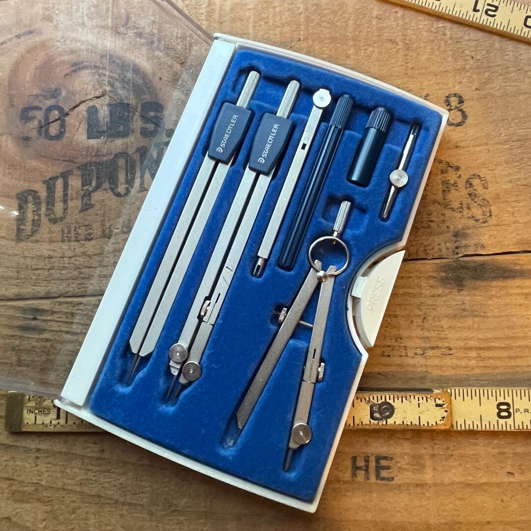 Staedtler USA Compass Set Drafting Draftsman Engineer Tool Set Complete ...