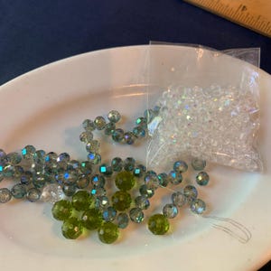 vintage bead soup crystal glass beads loose beads  mix