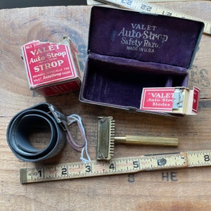 Valet Auto Strop Safety Razor, W/ Box, Blades and Strop - Etsy