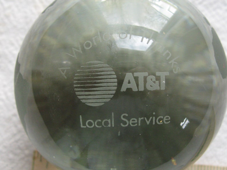 AT&T Globe Glass Paperweight - Etsy
