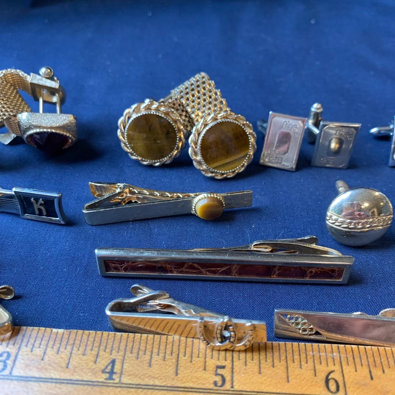 cufflink tie bar set