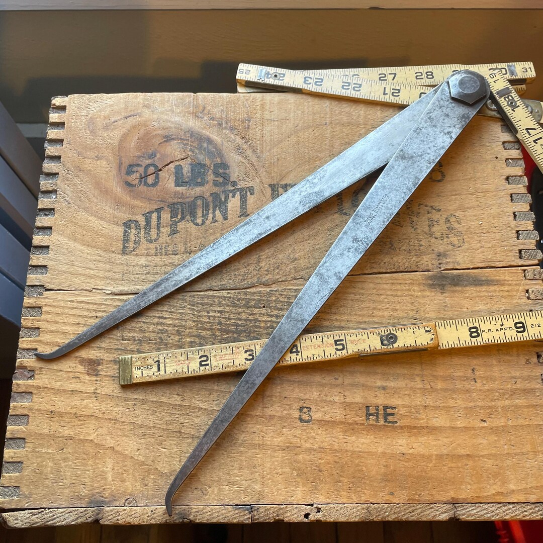 Vintage the LS Starrett Co Athol Mass USA 12" Caliper Divider ...
