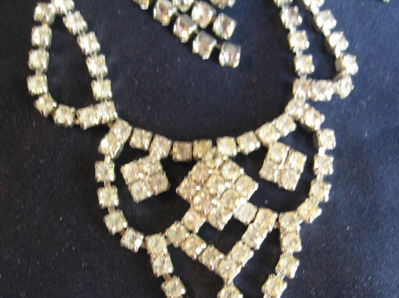 3 piece of vintage rhinestone jewelry, CORO rhine… - image 2