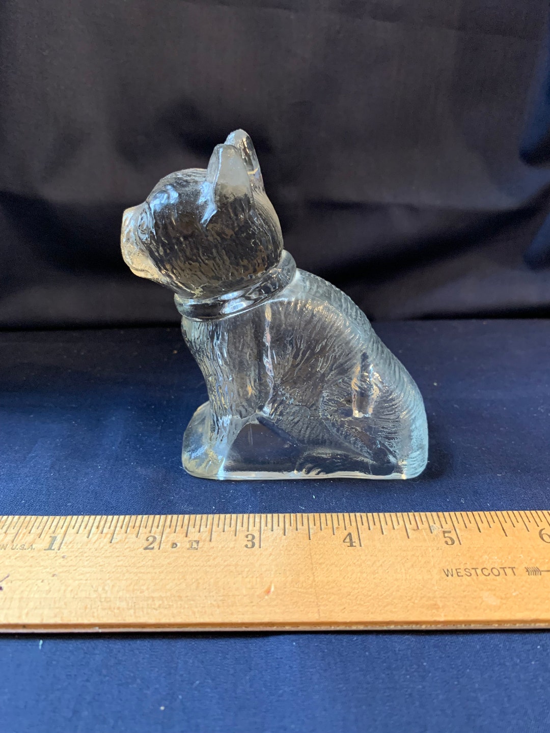 Vintage Glass French Bulldog Candy Container Etsy