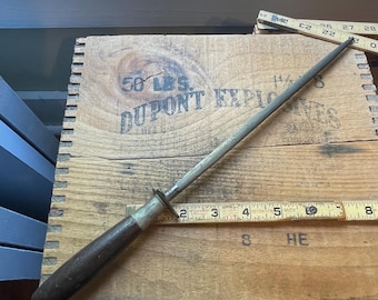 Vintage Superior Made in  USA knife sharpening steel 10" overall 15"