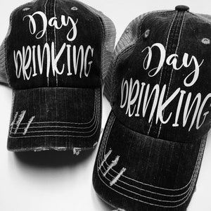 Day Drinking, Funny Leather Patch Hats, Drinking Hats, Alcohol