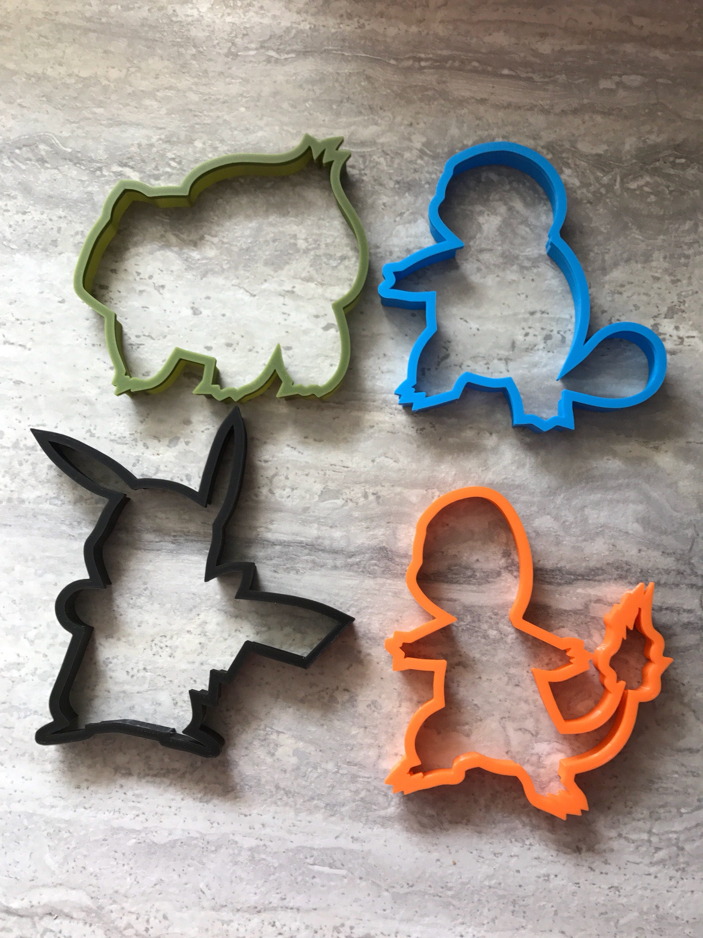 Starter Pokemon Cookie Cutters Set of 4 Etsy