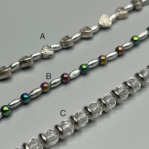 Silver medical alert bands **updated style
