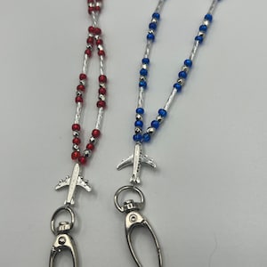 Airplane Beaded Lanyard