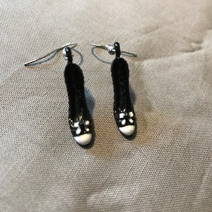 Bedazzled high heel shoe earrings