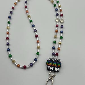 Pride themed lanyard