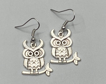 Pendientes de encanto de búho
