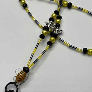 Busy Bee beaded Lanyard