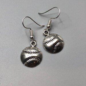 Baseball charm earrings