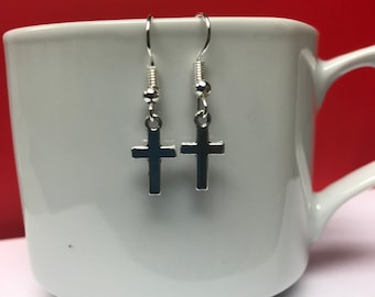 Orecchini croce argento, piccolo