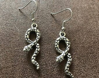 Snake charm earrings