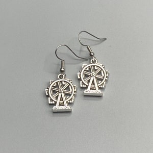 Ferris wheel charm earrings