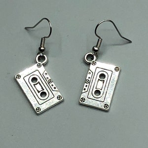 Cassette tape earrings