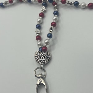 Stars and stripes lanyard