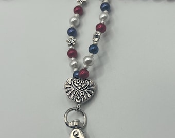 Stars and stripes lanyard