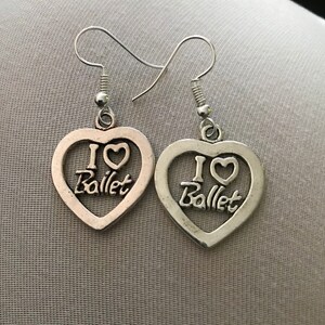 I love ballet earrings