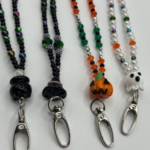 Halloween beaded lanyards