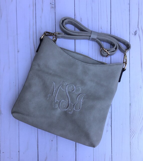 monogrammed crossbody purse
