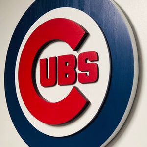 3D Chicago Cubs Wooden Logo, CubNation Series 1 of 6 Collect Them All image 1