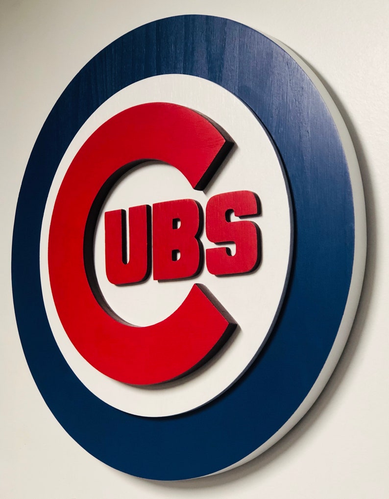 3D Chicago Cubs Wooden Logo, CubNation Series 1 of 6 Collect Them All image 1