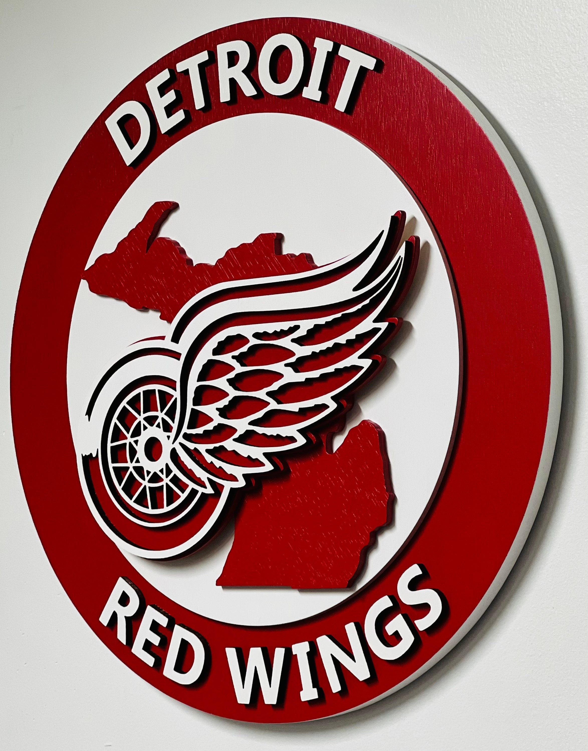 Backlit LED Detroit Red Wings 3D Sign -  Israel