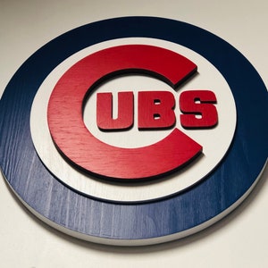 3D Chicago Cubs Wooden Logo, CubNation Series 1 of 6 Collect Them All image 4