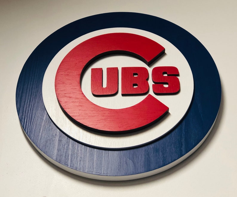 3D Chicago Cubs Wooden Logo, CubNation Series 1 of 6 Collect Them All image 4