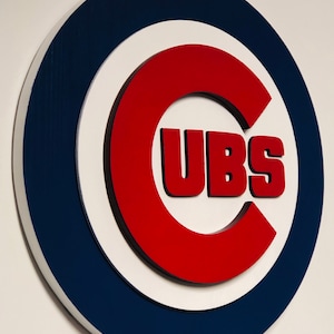 3D Chicago Cubs Wooden Logo, CubNation Series 1 of 6 Collect Them All image 2