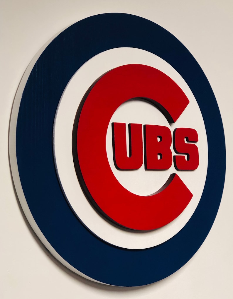 3D Chicago Cubs Wooden Logo, CubNation Series 1 of 6 Collect Them All image 2