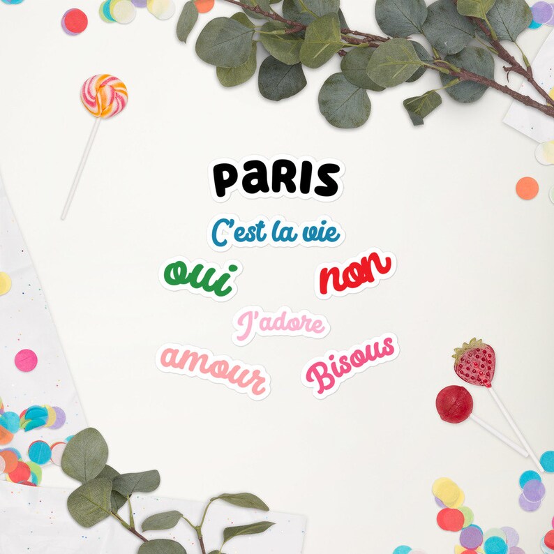 Cute French Sayings Stickers Paris France Stickers Bubble free Stickers french-love-quotes-shortquotes-cc