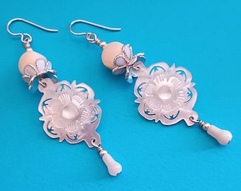3" light weight mother of pearl earrings
