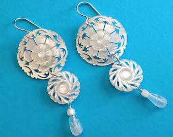 Vintage mother of pearl earrings