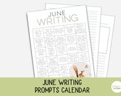 June Writing Prompts Calendar for Kids | Writing Practice | Journal Prompts | Writing Exercises | 2nd-5th grade | Monthly Writing Prompts