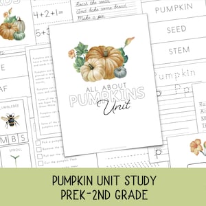 Pumpkin Unit Study | Fall Activities for PreK–2nd | Homeschool & Classroom | Pumpkin Anatomy and Life Cycle | Science Nature Study for Kids