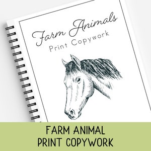 Farm Animals Print Copywork Farm Animal Facts Print image 1