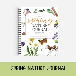 Spring Nature Journal for kids,  Nature Study, science curriculum, Charlotte Mason, Montessori, forest notebook, Nature School