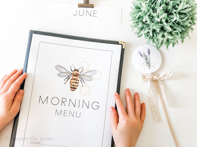 Morning Menu pages for June, Homeschool Printable, Morning Time, Morning Basket, Calendar, Charlotte Mason, Classical, June Morning Menu image 4